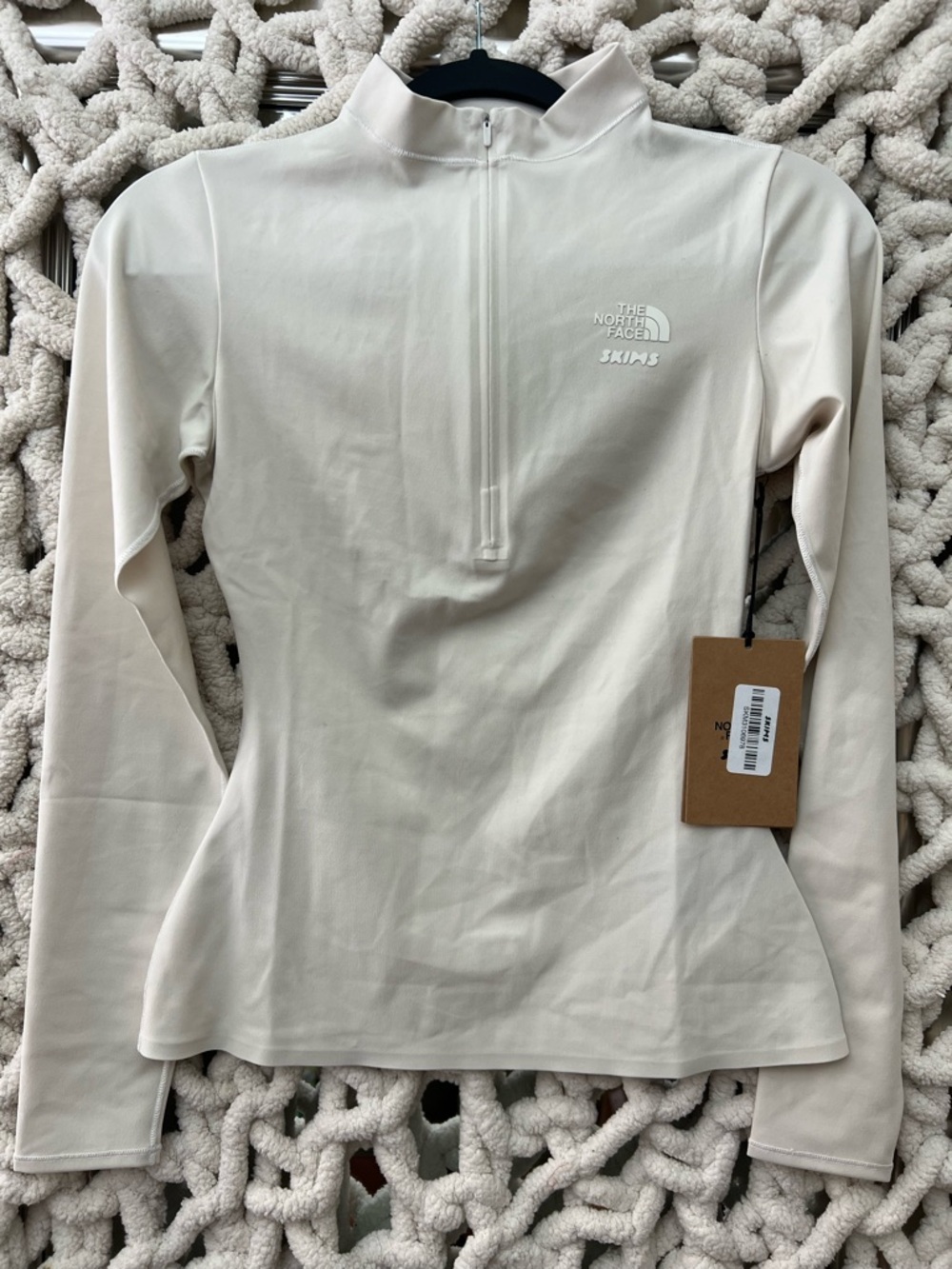 NORTH FACE SKIMS REFINA LONG SLEEVE TOP NWT - BONE